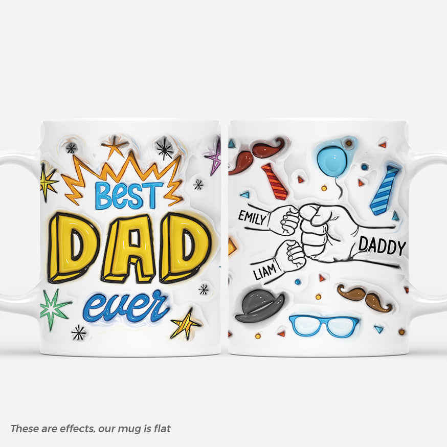 4653MUS1 3d printing effect personalized dad mugs for fathers day best dad ever 4653M5L5B