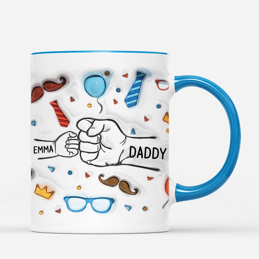 4653MUS3 3d printing effect personalized dad mugs for fathers day best dad ever 4653M5L5B