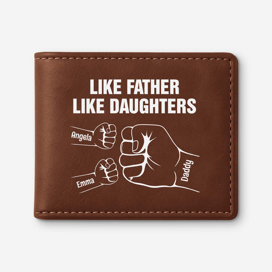 4690JUS1 personalized leather wallets for dad like father like daughter 4690JKL5B
