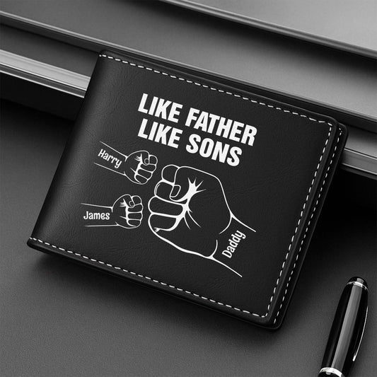4690JUS2 personalized leather wallets for dad like father like daughter 4690JKL5B