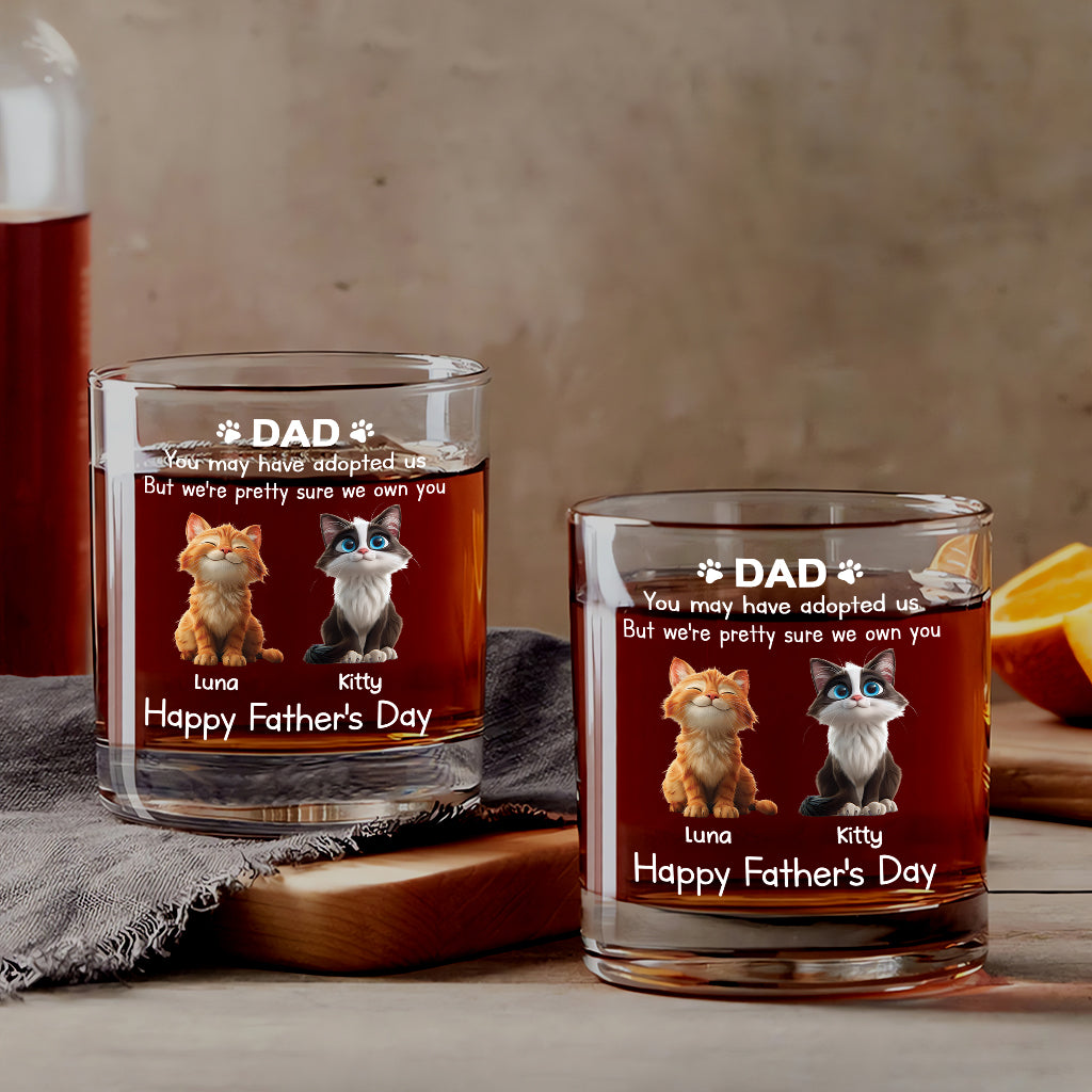 4716IUK1 customized fathers day gifts funny cat dad whiskey glass_ 4716IKYTD