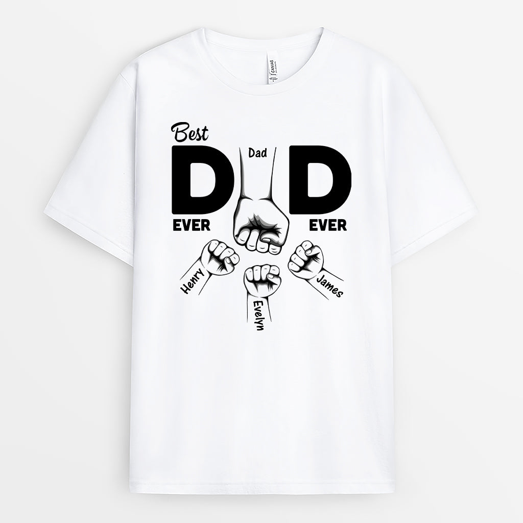 4726AUS1 personalized best dad ever shirt fathers day shirts for dad 4726AKQ0B