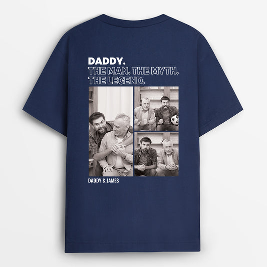 4743AUS1 custom dad gifts the man the myth the legend shirt with photos 4743AKM5B