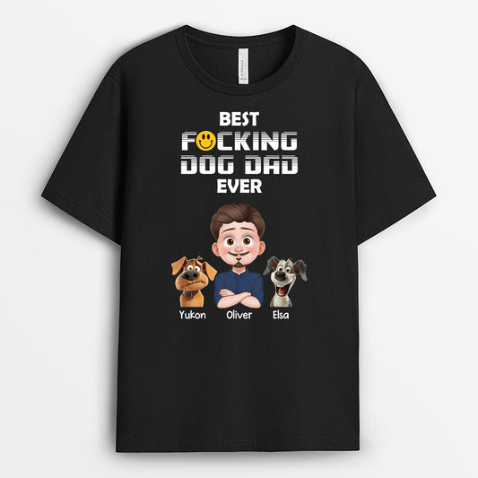 4755AUS1 personalized dad gifts from dog best dog dad ever t shirt 4755A8HNC