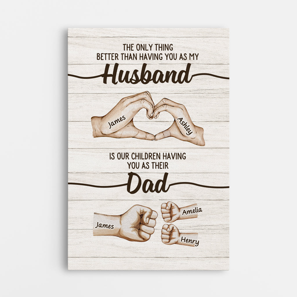 4762CUS1 personalized canvas prints fathers day gifts for husband 4762C6LAB