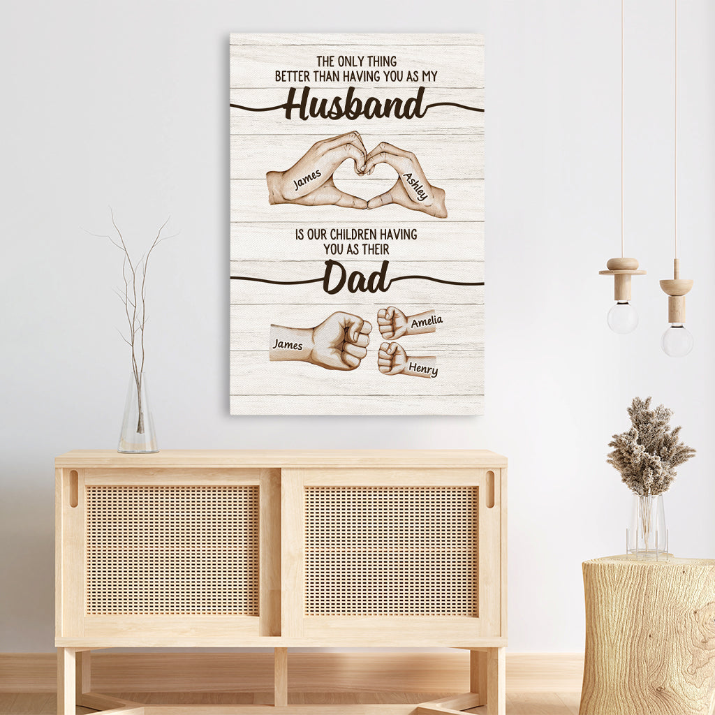 4762CUS3 personalized canvas prints fathers day gifts for husband 4762C6LAB