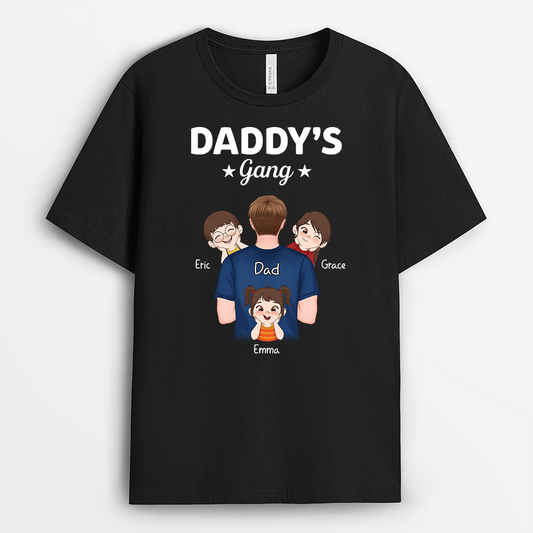 4769AUS1 personalized fathers apparel daddys gang t shirt 4769A3H0B