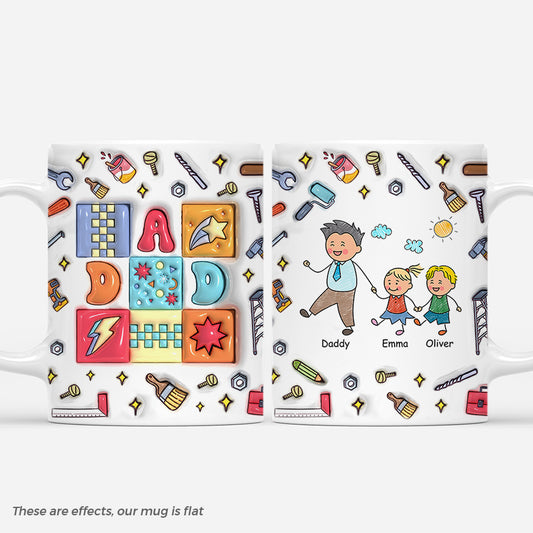 4770MUS1 3d printing effect custom dad mugs cute gifts for fathers day 4770M