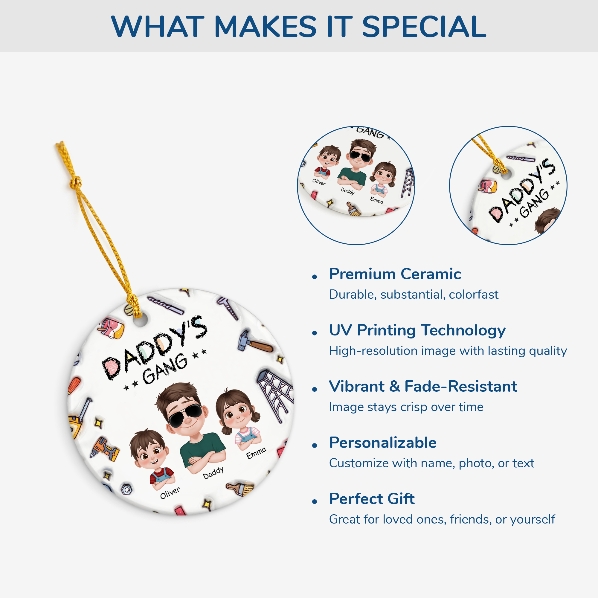 4785OUS4 3d printing effect personalized dad gifts ceramic christmas ornaments 4785OKT0B