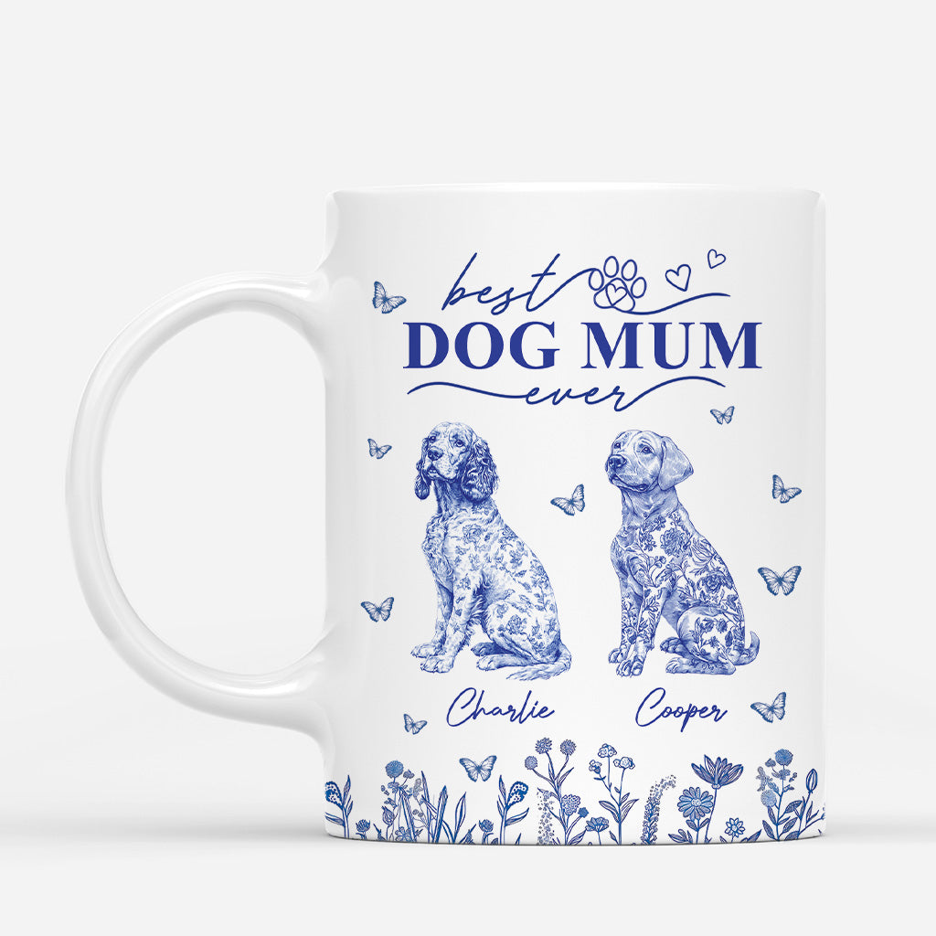 4803MUK1  personalized gifts for dog moms chinoiserie toile mug 4803M5KTC