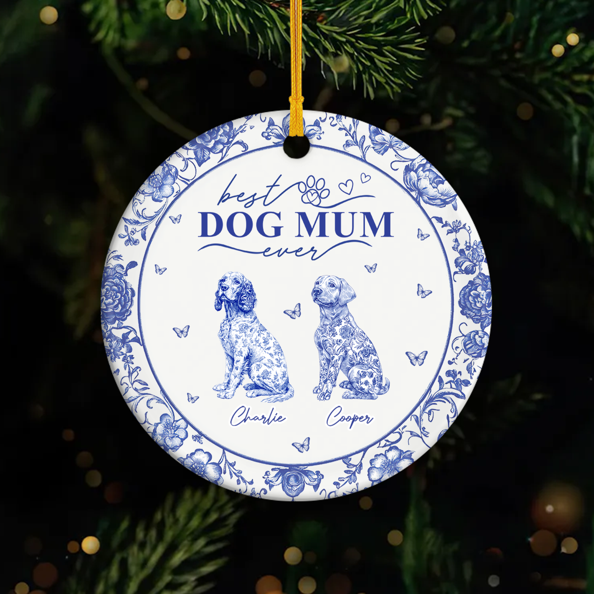 4803UK1 custom christmas gifts for dog lovers ceramic dog ornaments_ 4803