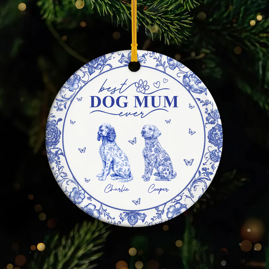 4803UK1 custom christmas gifts for dog lovers ceramic dog ornaments_ 4803