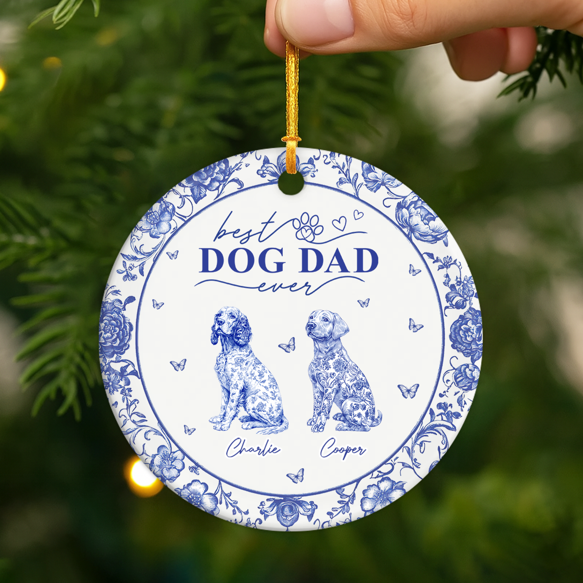4803UK2 custom christmas gifts for dog lovers ceramic dog ornaments_ 4803