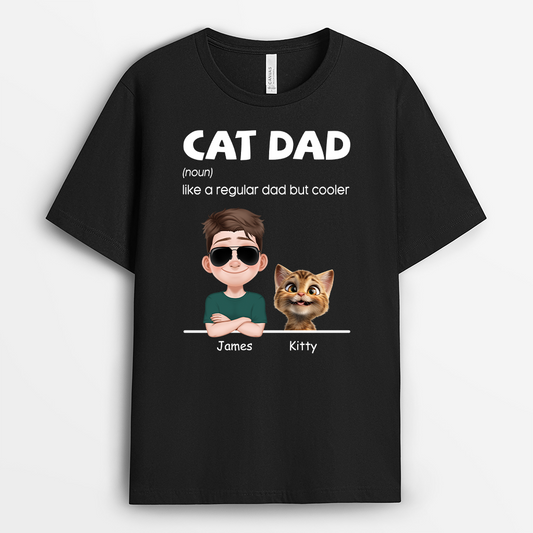 4808AUS1 custom cat dad definition t shirt 4808AKH0D