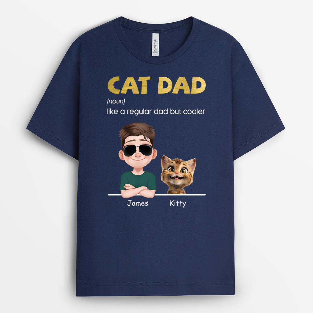 4808AUS2 custom cat dad definition t shirt 4808AKH0D
