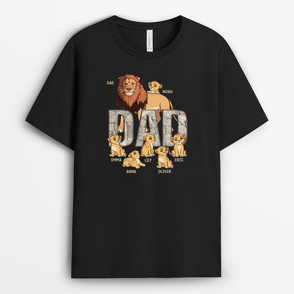 4812AUK1 custom dad presents lion dad t shirt 4812A6L5B