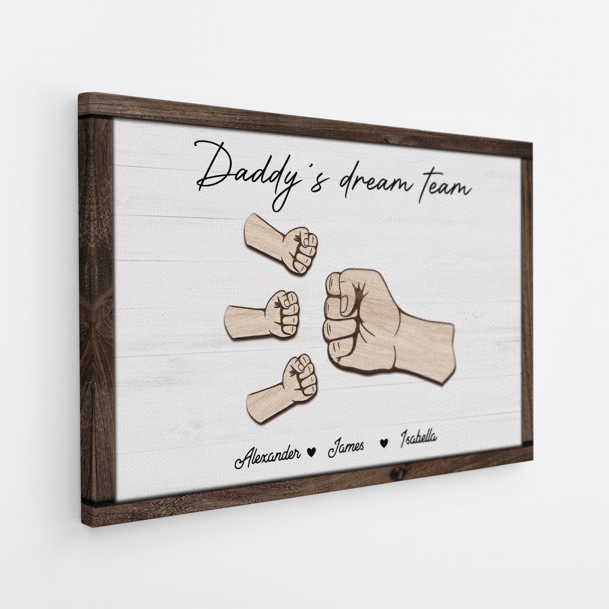 4815CUS2 personalized gifts for dads daddys dream team wooden canvas 4815C6Q5B_d3ef54ec 53bd 46d8 935b 5aae5cfd848f