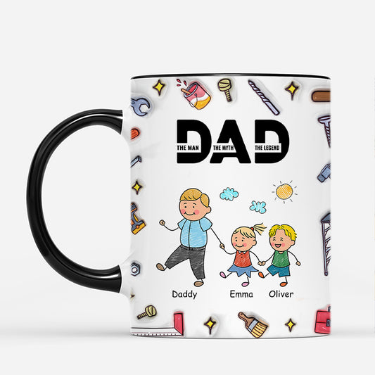 4824US2 3d printing effectpersonalized grandad present man myth legend mug 4824