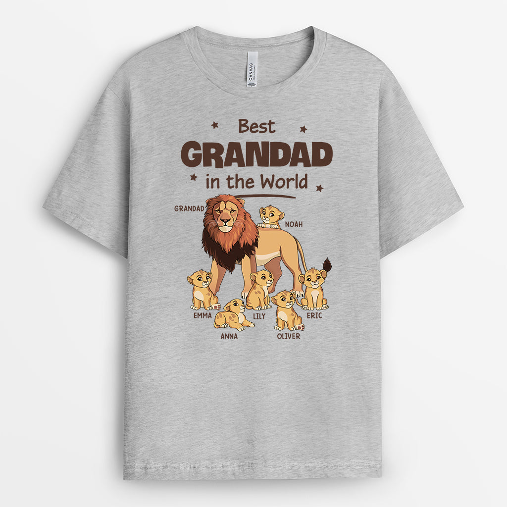 4829AUK2 personalized dad gifts best lion daddy in the world t shirt 4829A5L8B