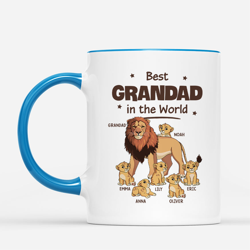 4829MUK2 custom dad mug best lion daddy in the world 4829M5L8B