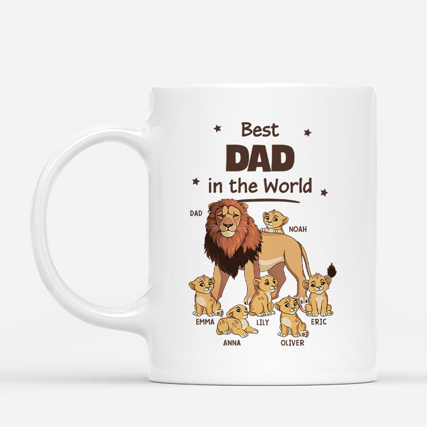 4829MUS1 custom dad mug best lion daddy in the world 4829M5L8B