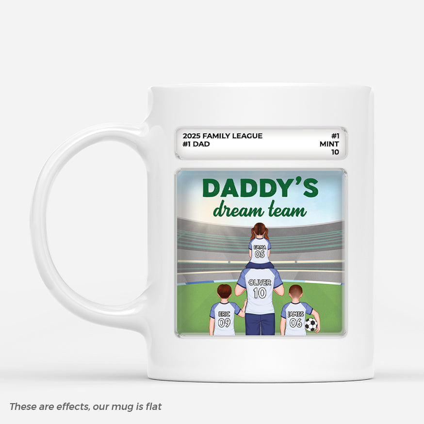 4841MUS1 3d printing effectpersonalized gifts for dad family league dream team mug 4841M5T8B