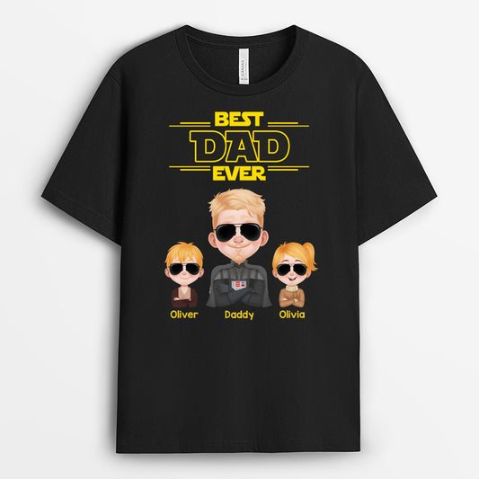 4843AUS1 personalized presents for dad best daddy ever t shirt 4843ATHAB