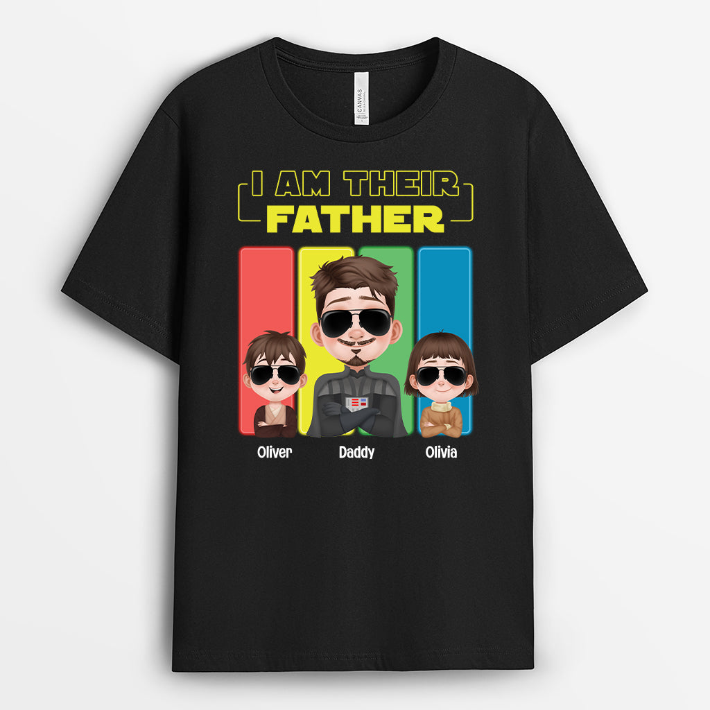 4845AUS1 personalized gifts for dad i am their father t shirt 4845AKH0B