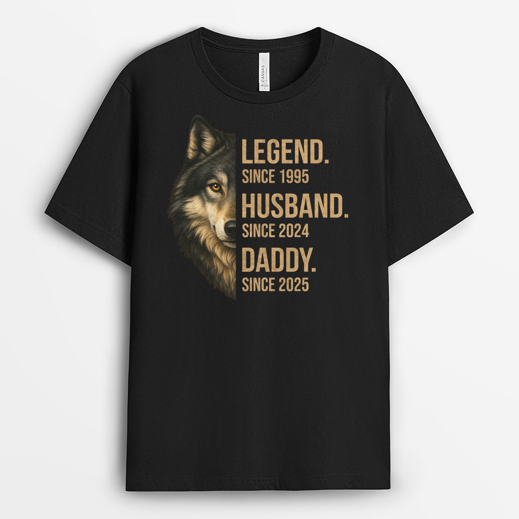 4848AUK1 personalized gifts for dad wolf daddy legend t shirt 4848AK8AB