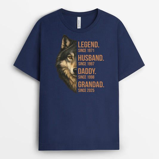 4848AUK2 personalized gifts for dad wolf daddy legend t shirt 4848AK8AB