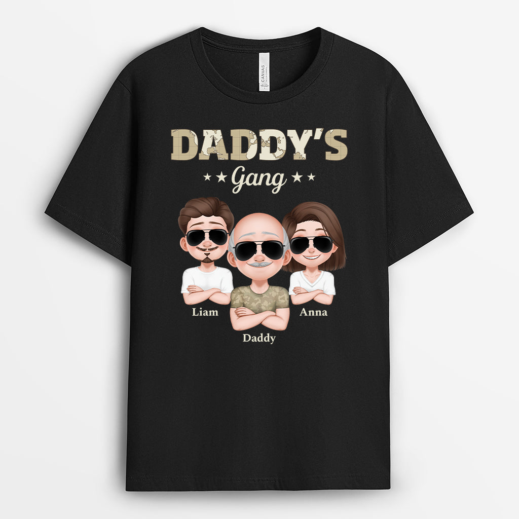 4853AUS1 personalized dad presents cool daddys gang t shirt 4853A5M0B