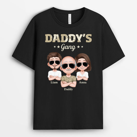 4853AUS1 personalized dad presents cool daddys gang t shirt 4853A5M0B