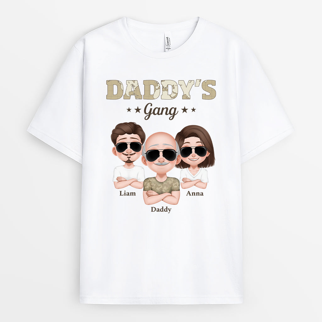 4853AUS1 personalized gifts for dad cool daddys gang t shirt 4853A5M0B