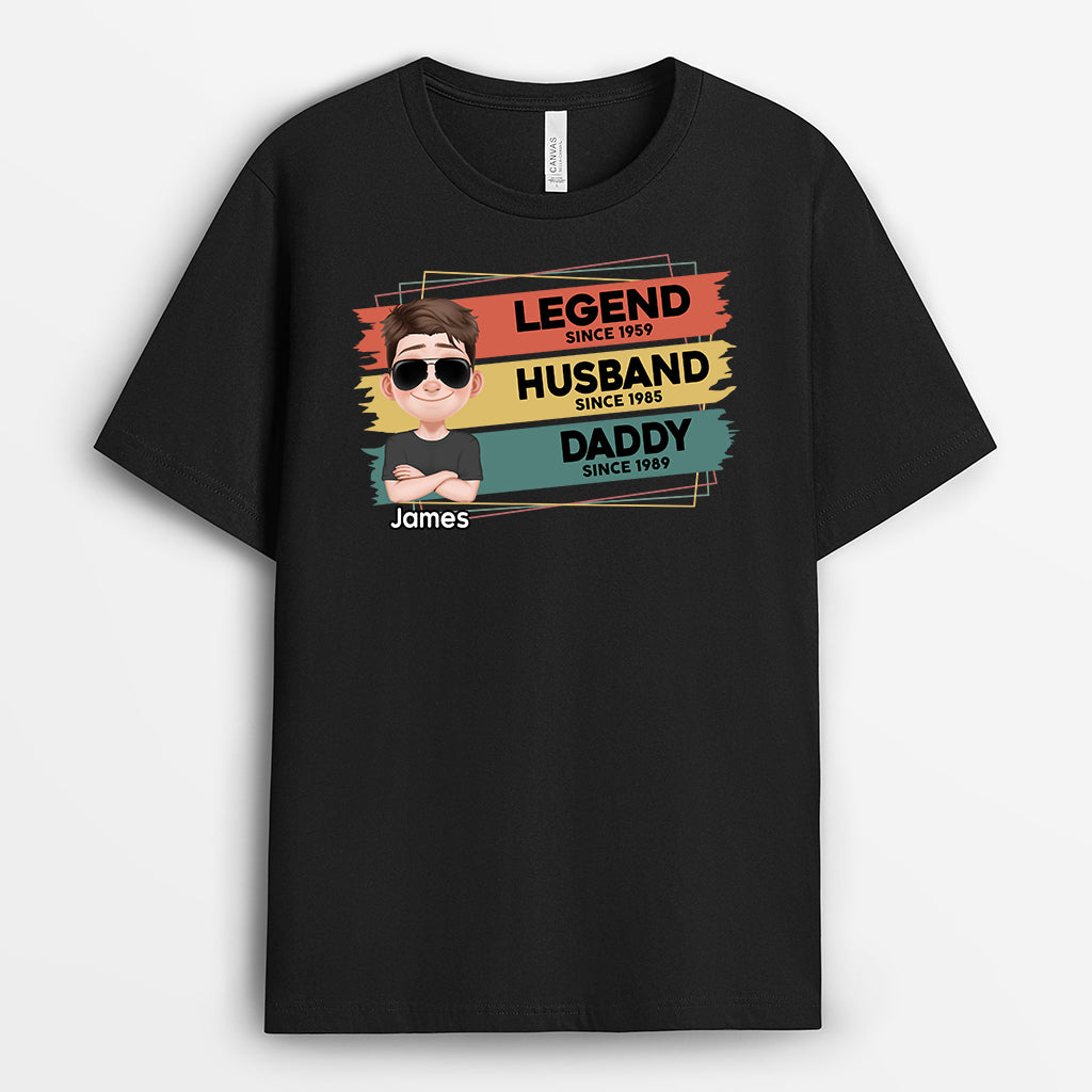4854AUS1 personalized gift for daddy legend since t shirt 4854A36TB