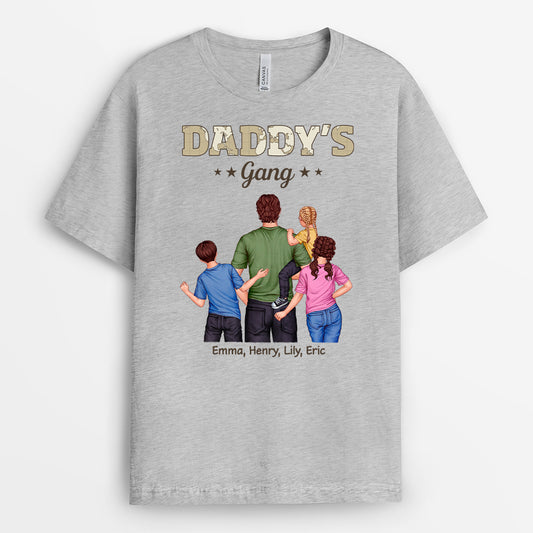 4855AUS2 personalized dad presents daddys gang t shirt with kid names 4855AKL0B