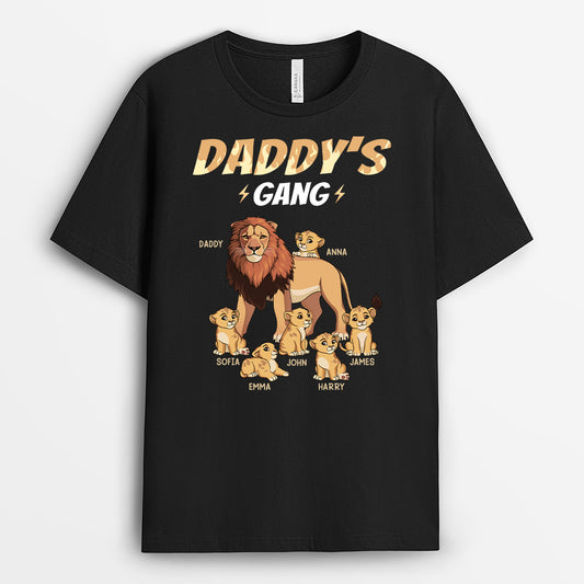 4858AUS1 personalized dad gifts lion daddys gang t shirt 4858AKL8B