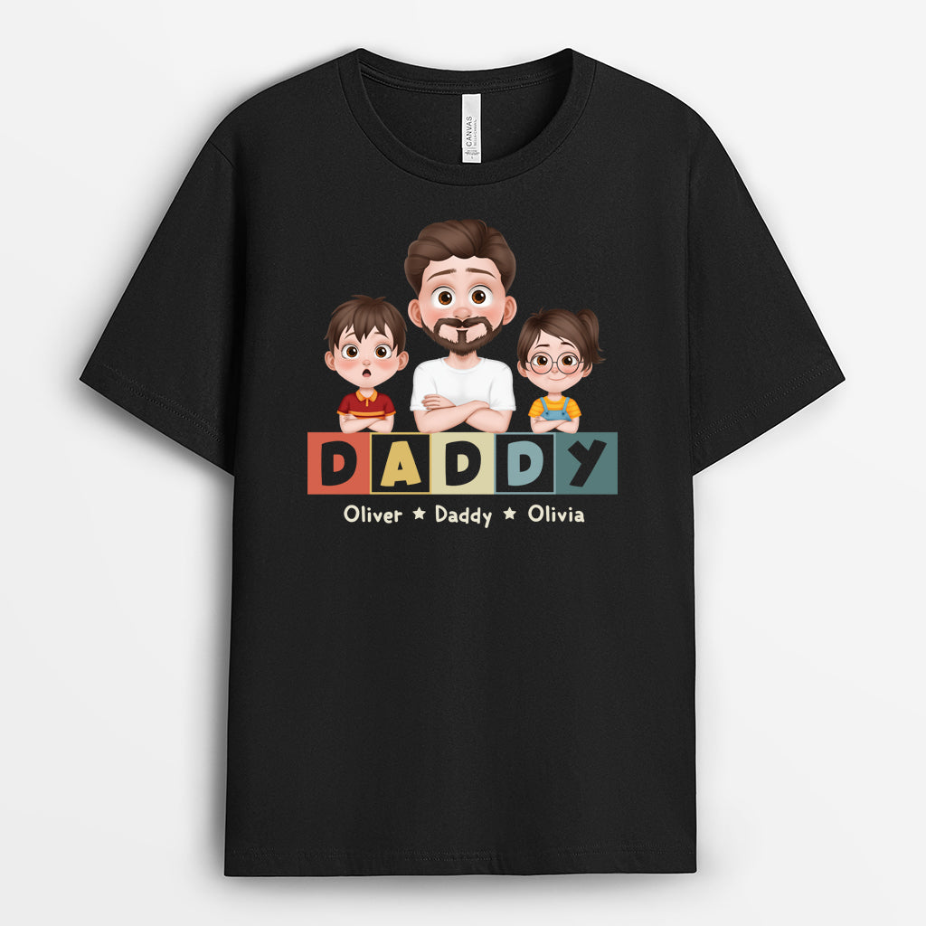 4862AUS1 personalized gift for dad daddy t shirt 4862A3KAB
