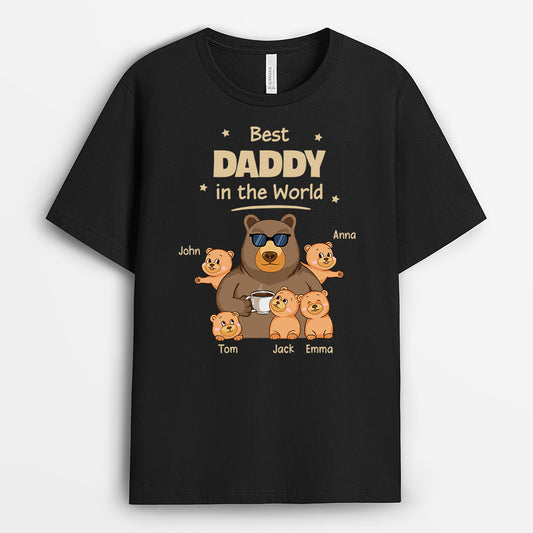4863AUS1 personalized t shirt for dad best daddy bear in the world shirt 4863A8L8K