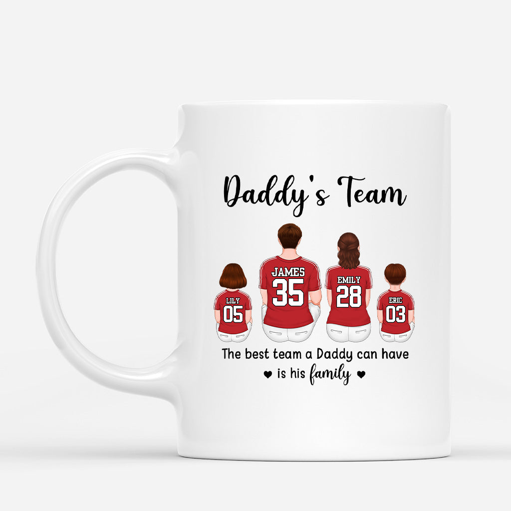 4866MUK1 personalized gifts for dad daddys family team mug 4866M6YMB