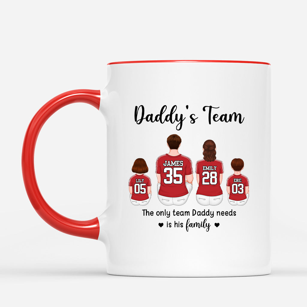 4866MUK2 personalized gifts for dad daddys family team mug 4866M6YMB