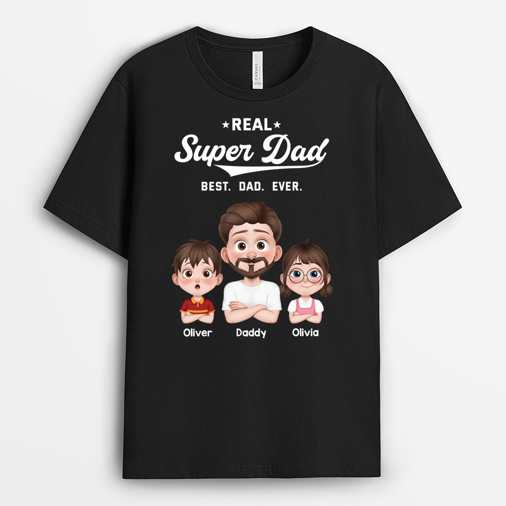 4871AUK1 personalized gifts for dad real super dad t shirt 4871A6GAB