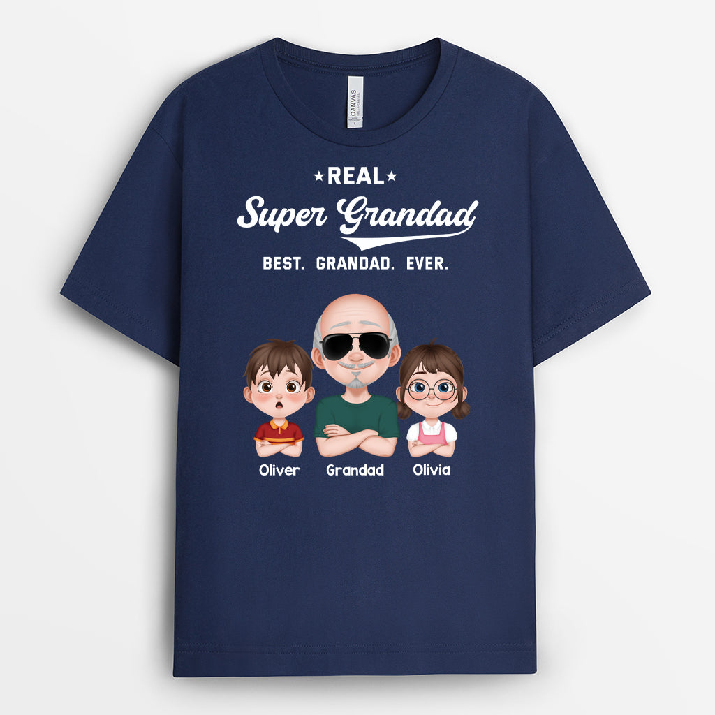 4871AUK2 personalized gifts for dad real super dad t shirt 4871A6GAB