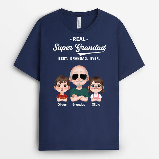 4871AUK2 personalized gifts for dad real super dad t shirt 4871A6GAB