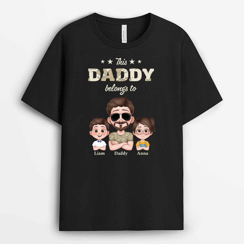 4880AUS1 personalized t shirt for dad this daddy belongs to cool kids 4880A5H0B