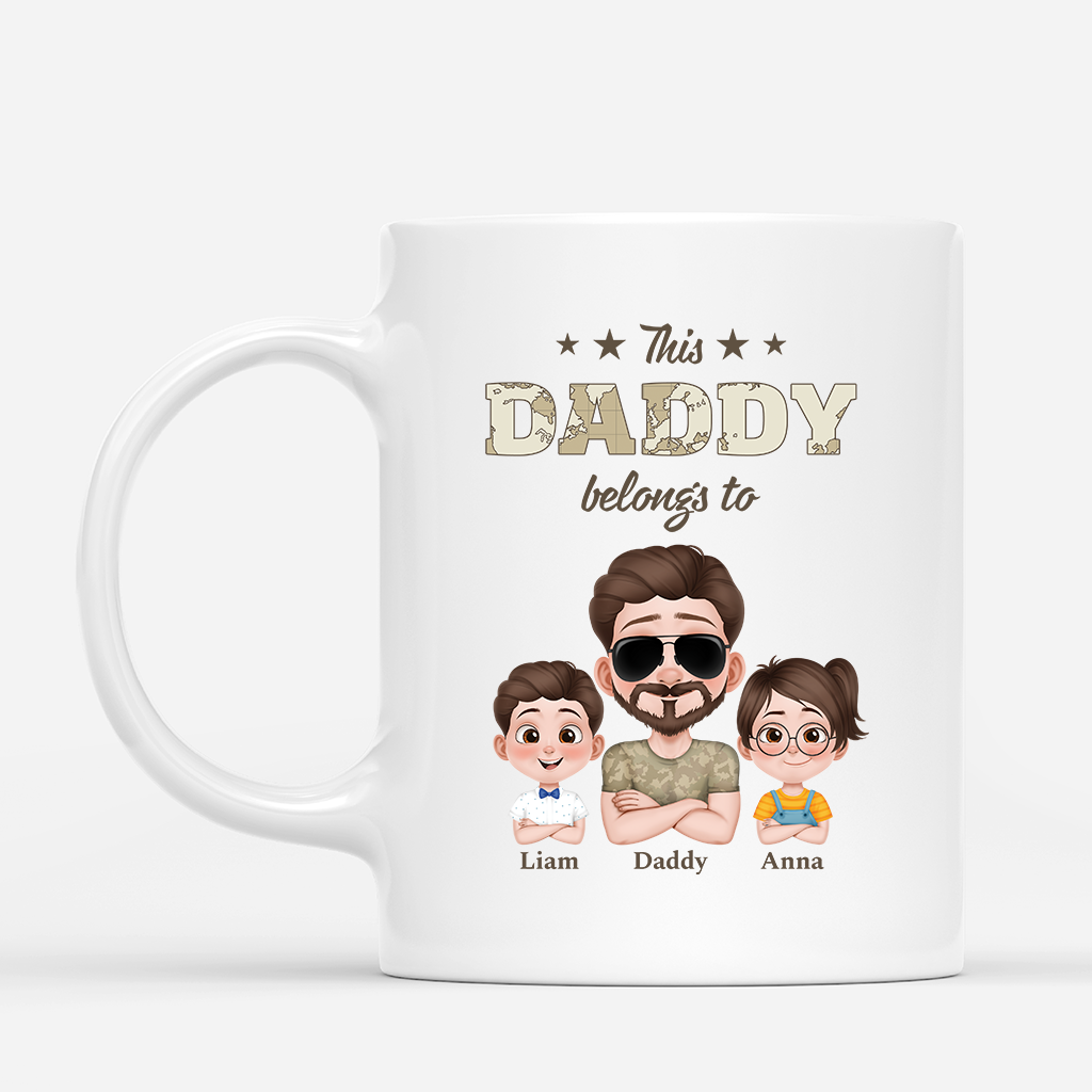 4880MUS1 personalized mug for dad this daddy belongs to cool kids 4880M5H0B