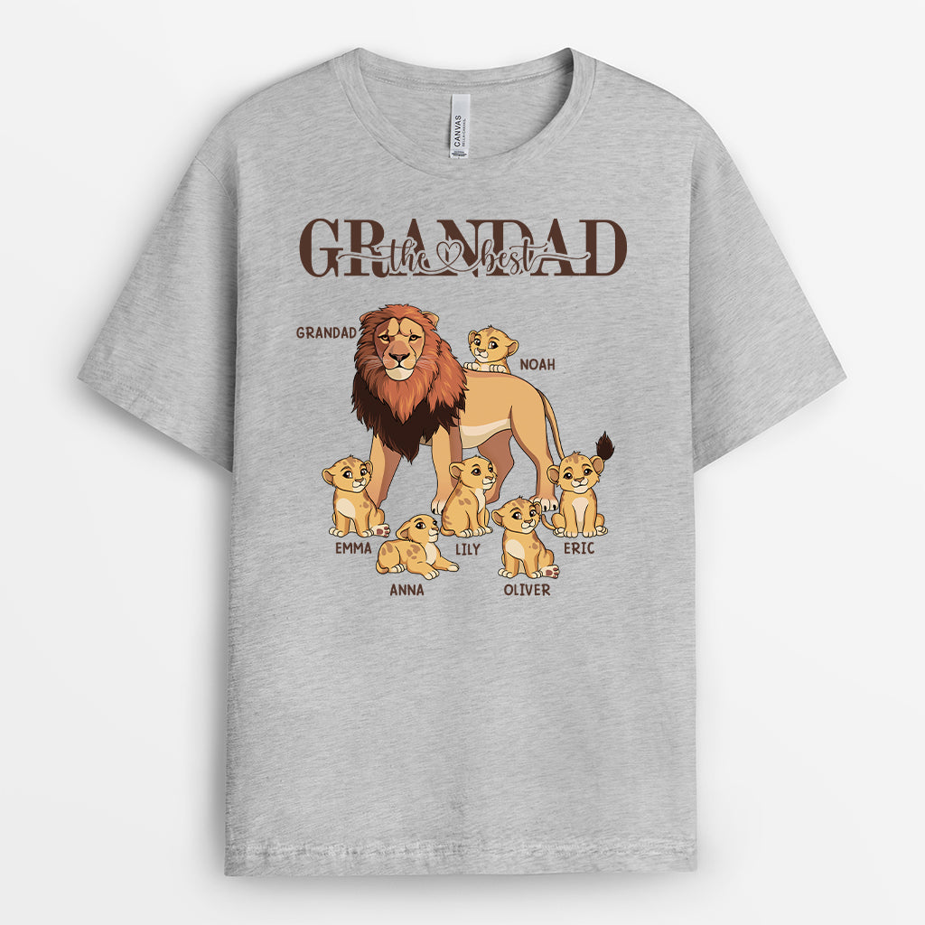 4882AUK2 personalized t shirt for dad the best lion daddy 4882A5L8B