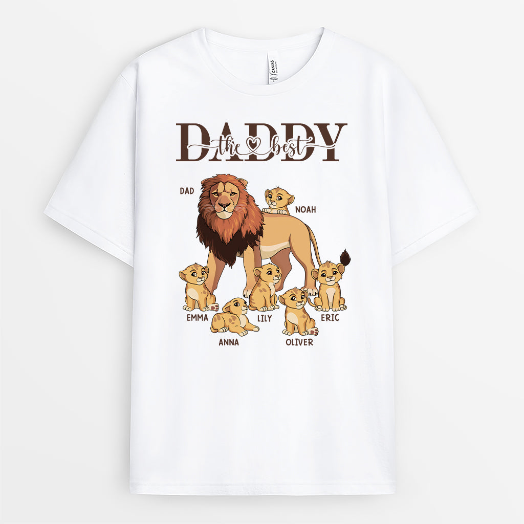 4882AUS1 personalized t shirt for dad the best lion daddy 4882A5L8B