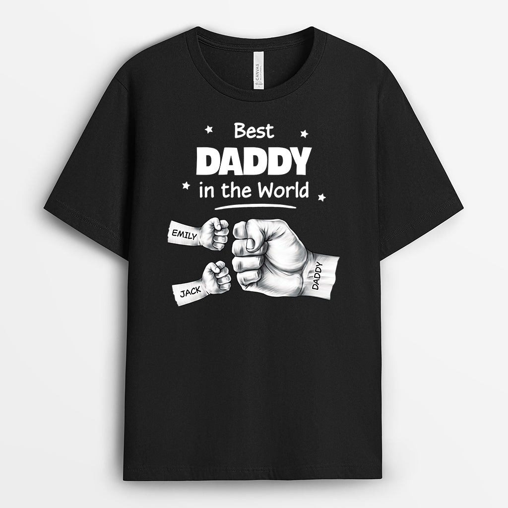 4903AUS1 personalized dad t shirt best daddy in the word 4903A5T7B