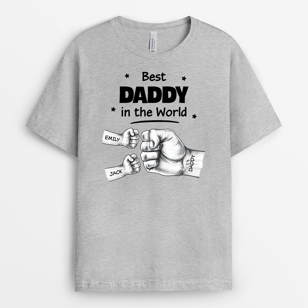 4903AUS1 personalized t shirt for dad best daddy in the word 4903A5T7B