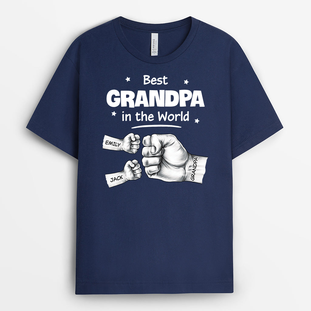 4903AUS2 personalized dad t shirt best daddy in the word 4903A5T7B